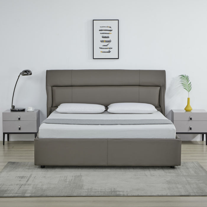 Cama King Ghala Eurocuero Chocolate