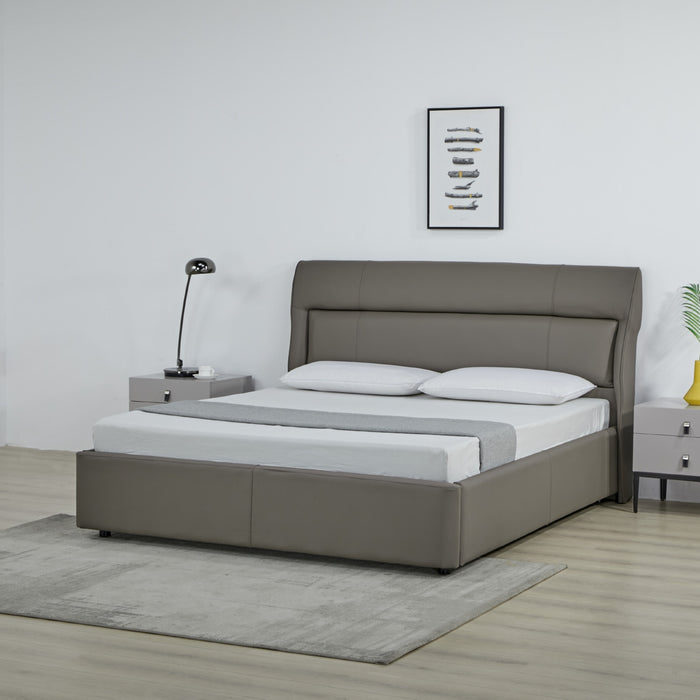 Cama King Ghala Eurocuero Chocolate