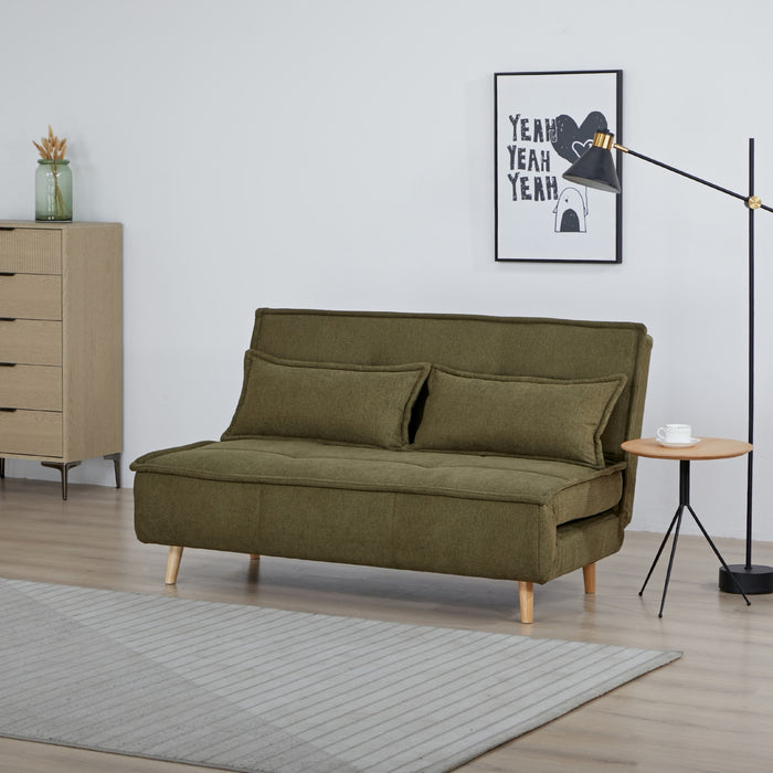 Sofá Cama Emmi Lino Verde