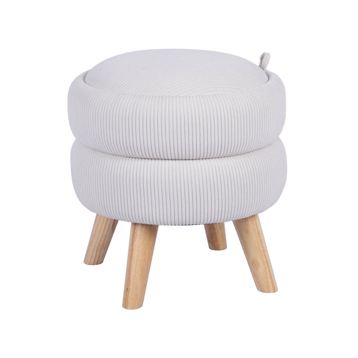 Puff Jey Velvet Beige, Natural