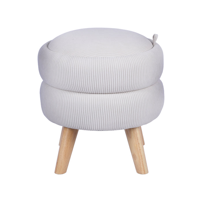 Puff Jey Velvet Beige, Natural