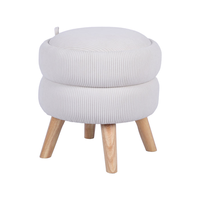 Puff Jey Velvet Beige, Natural