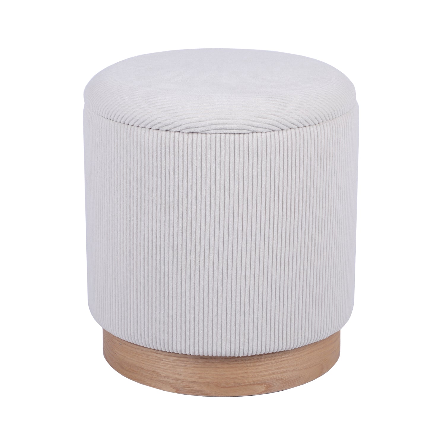 Puff Gaby Velvet Beige, Natural