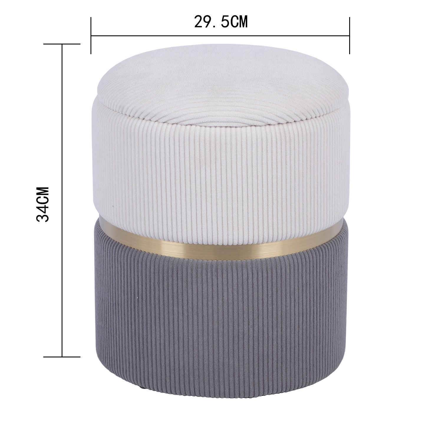 Puff Xabi Velvet Gris