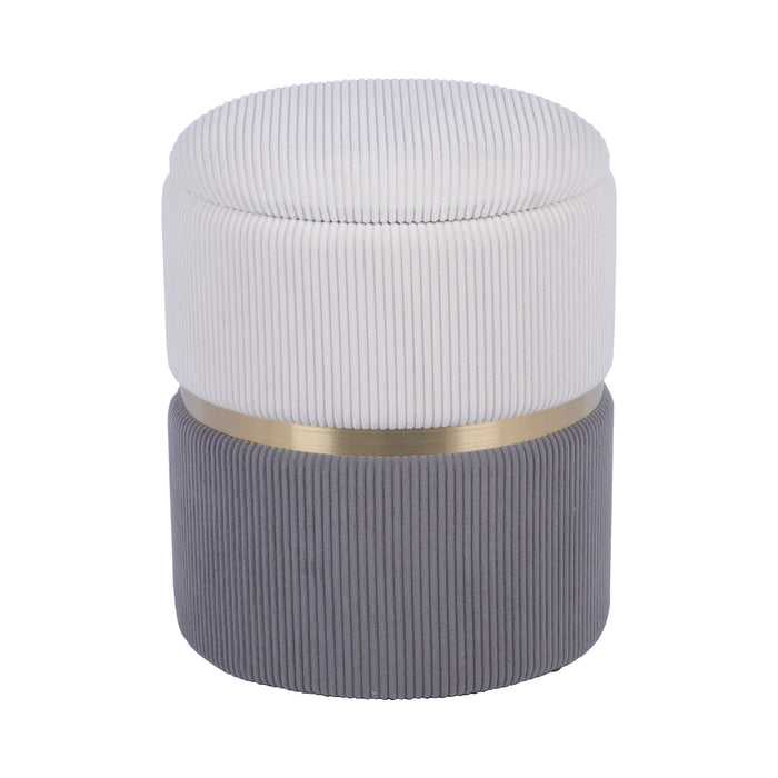 Puff Xabi Velvet Gris