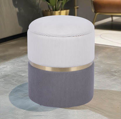 Puff Xabi Velvet Gris