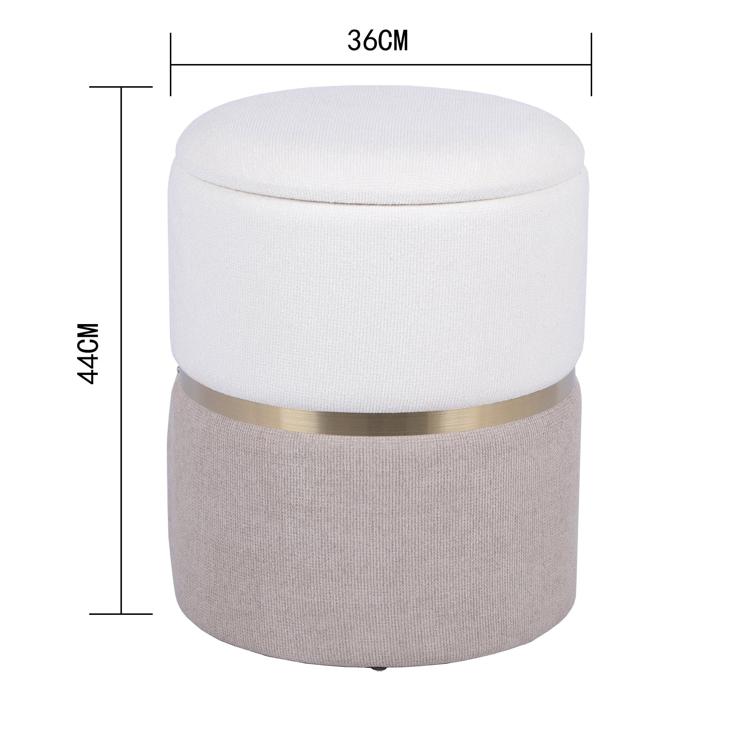 Puff Xabi Velvet Beige
