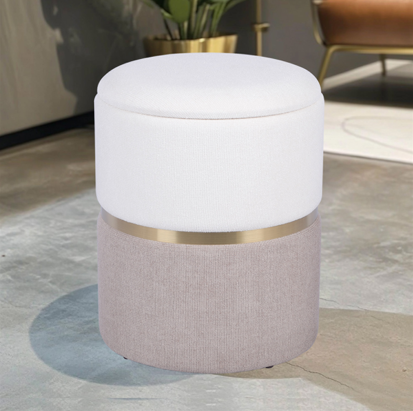 Puff Xabi Velvet Beige