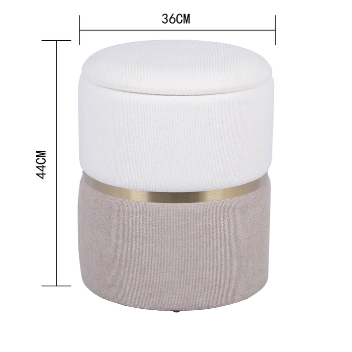 Puff Xabi Velvet Beige