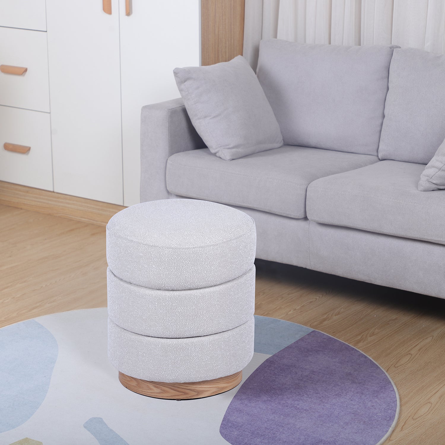 Puff Triny Lino Beige