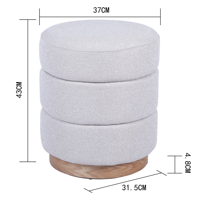 Puff Triny Lino Beige