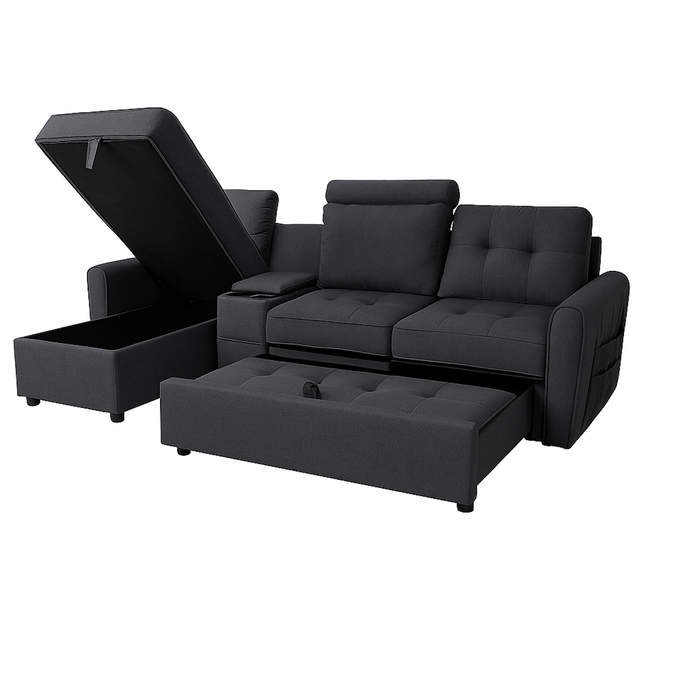 Sala Cama Oxford Premium Lino Plomo