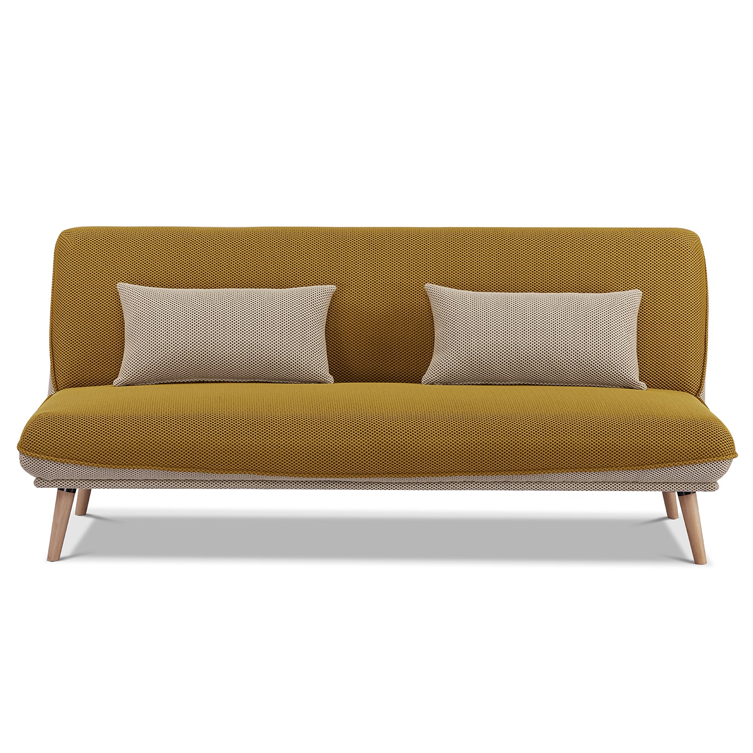 Sofá Cama Lino Ethan Amarillo, Beige