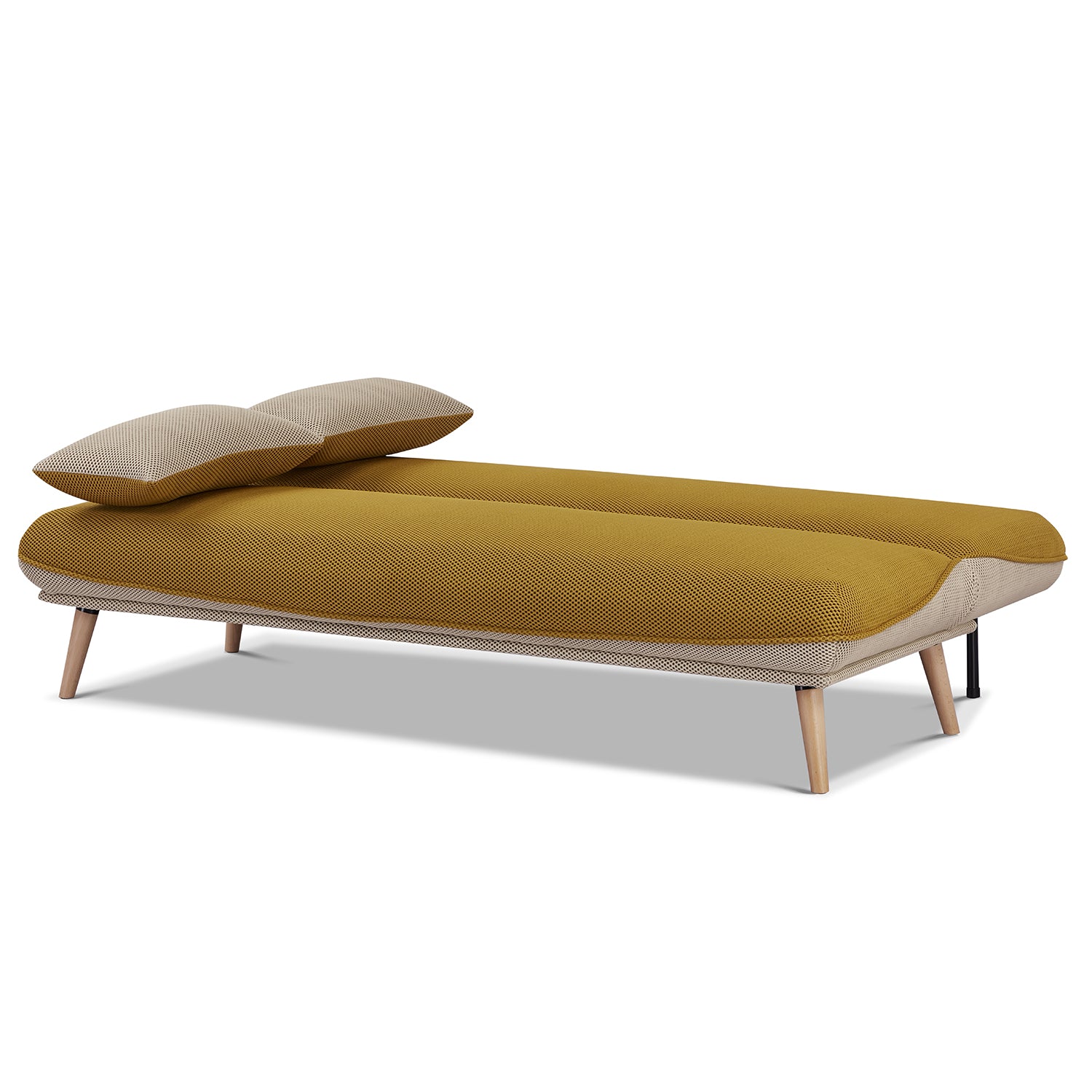 Sofá Cama Lino Ethan Amarillo, Beige