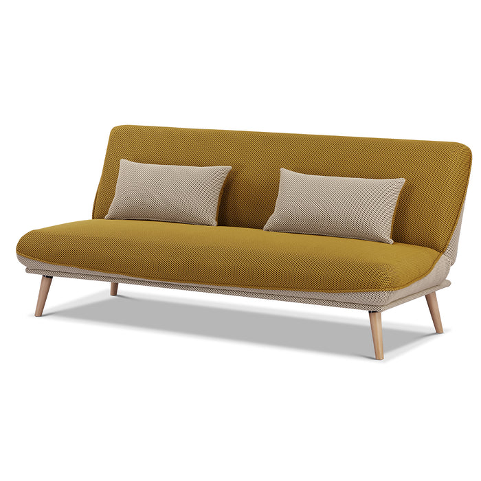 Sofá Cama Lino Ethan Amarillo, Beige