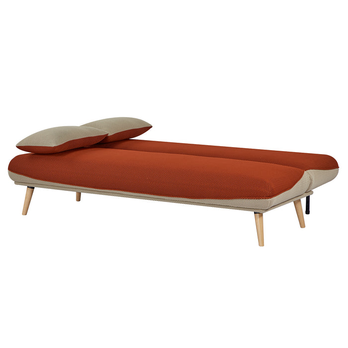 Sofá Cama Lino Ethan Naranja, Beige