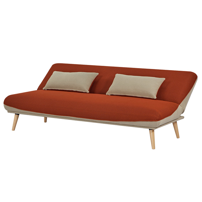 Sofá Cama Lino Ethan Naranja, Beige