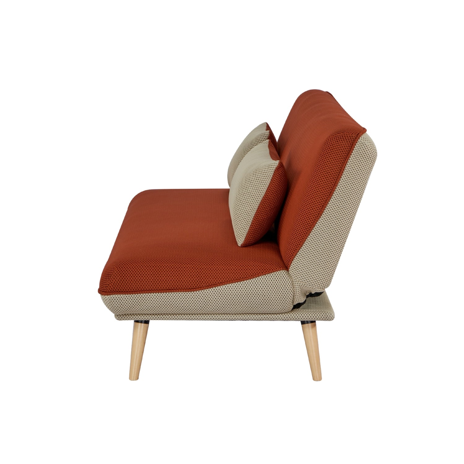 Sofá Cama Lino Ethan Naranja, Beige