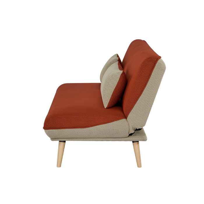 Sofá Cama Lino Ethan Naranja, Beige