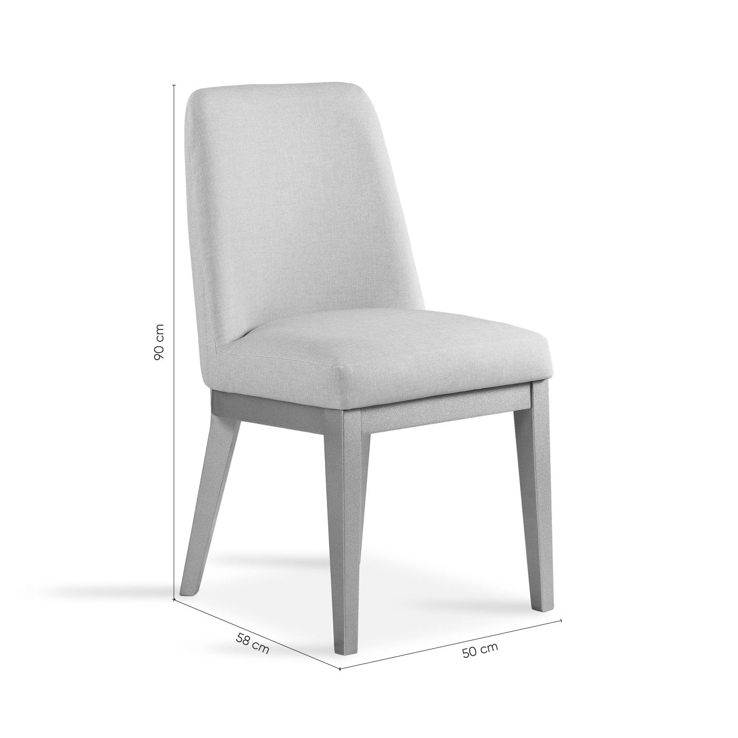 Comedor 6 Puestos Marcus Eurolino Blanco Puro, Champaña