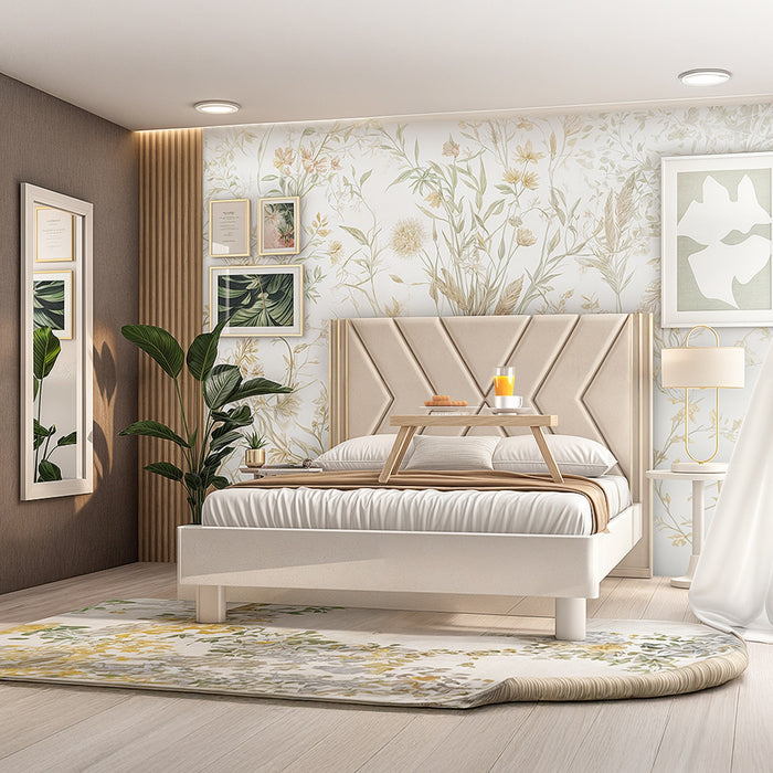 Recamara King Artemisa Perla, Off White, Champaña