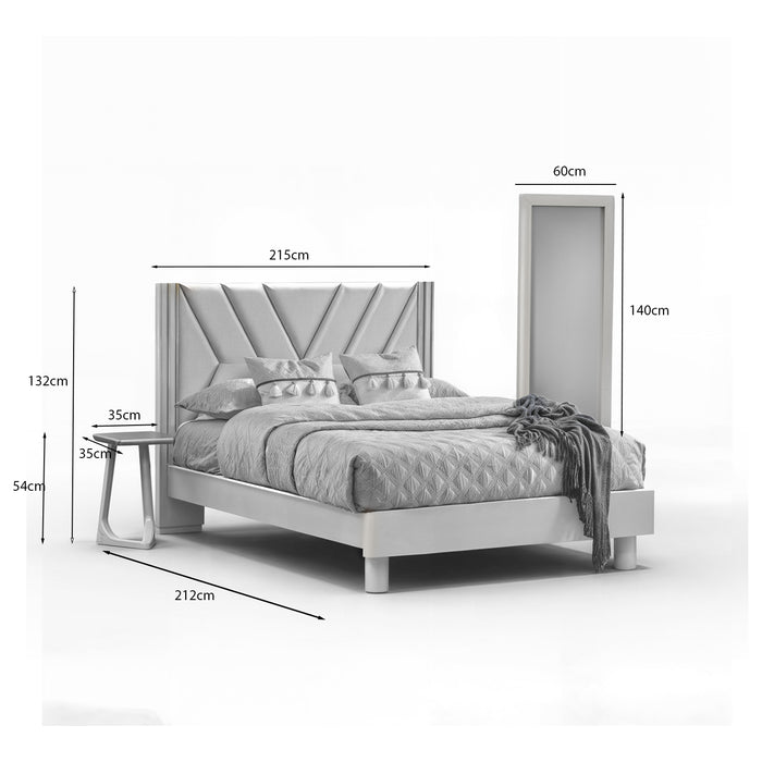 Recamara King Artemisa Perla, Off White, Champaña