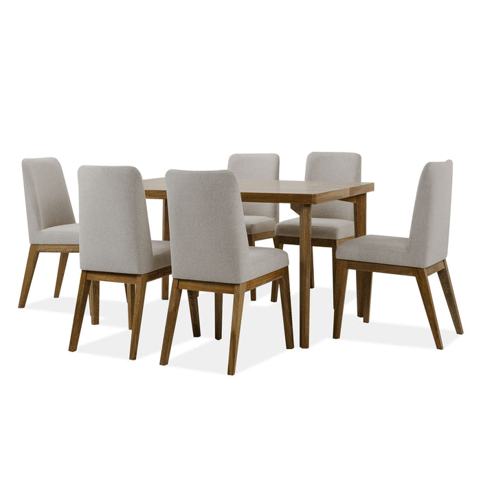 Comedor 6 Puestos Montana Lino klap Taupe, Natural