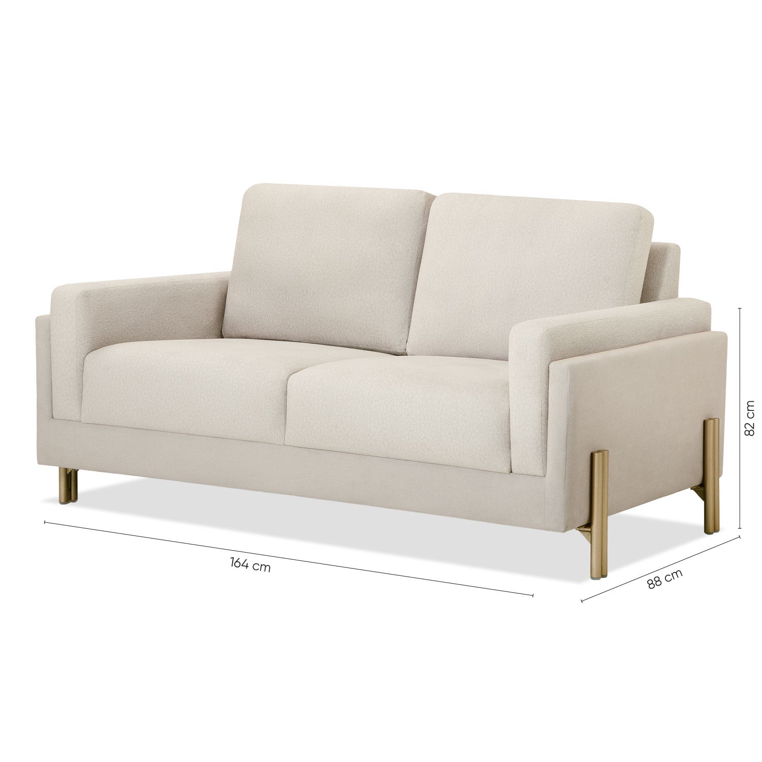 Sofa 2 Puestos Arthur Arantza Crema, Champaña
