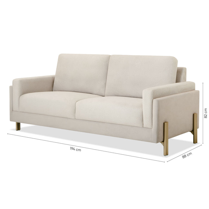 Sofa 3 Puestos Arthur Arantza Crema, Champaña