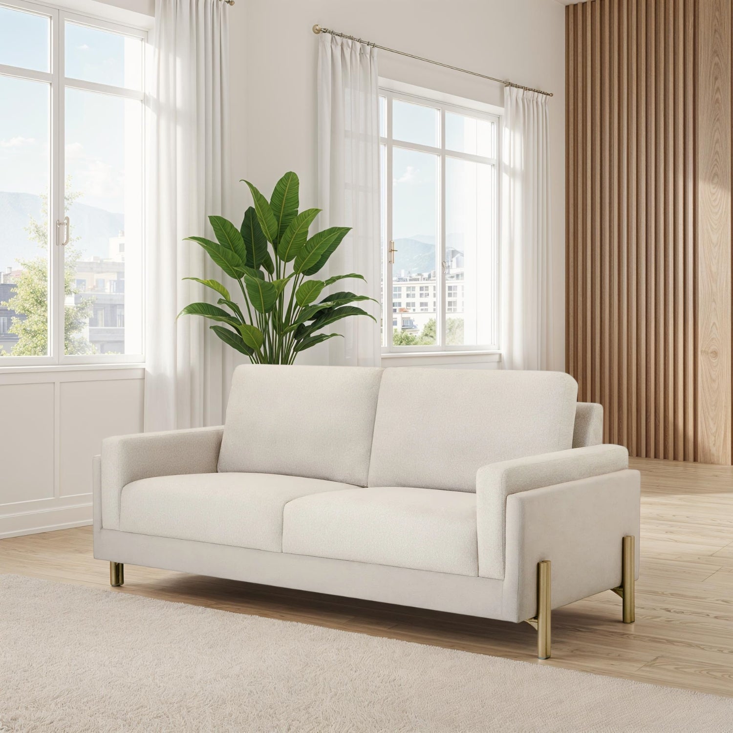 Sofa 3 Puestos Arthur Arantza Crema, Champaña