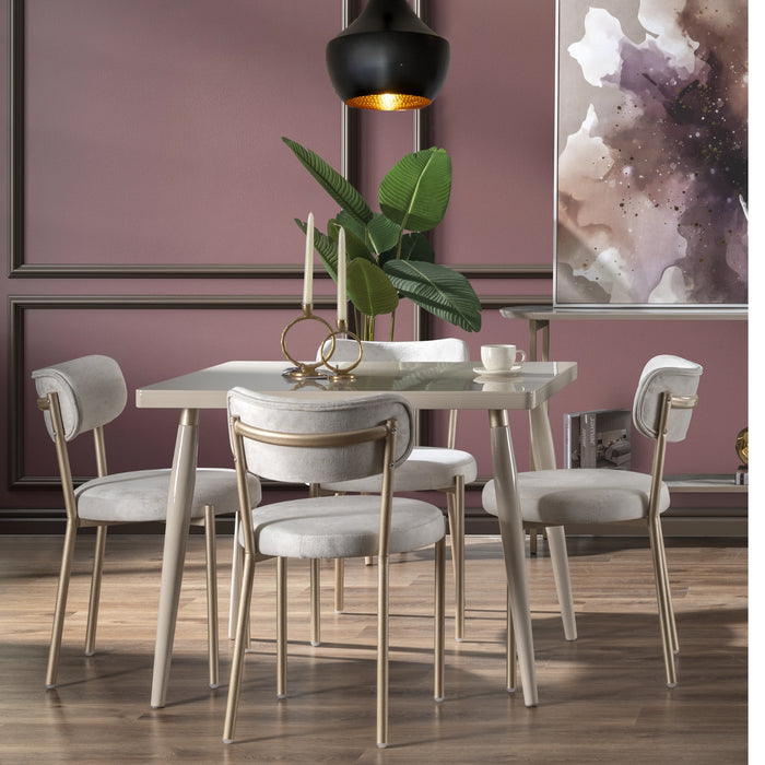 Comedor 4 Puestos Arthur Arantza Crema, Champaña