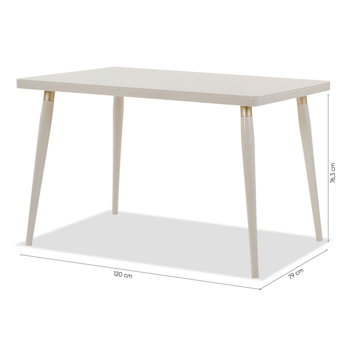 Comedor 6 Puestos Arthur Arantza Crema, Champaña