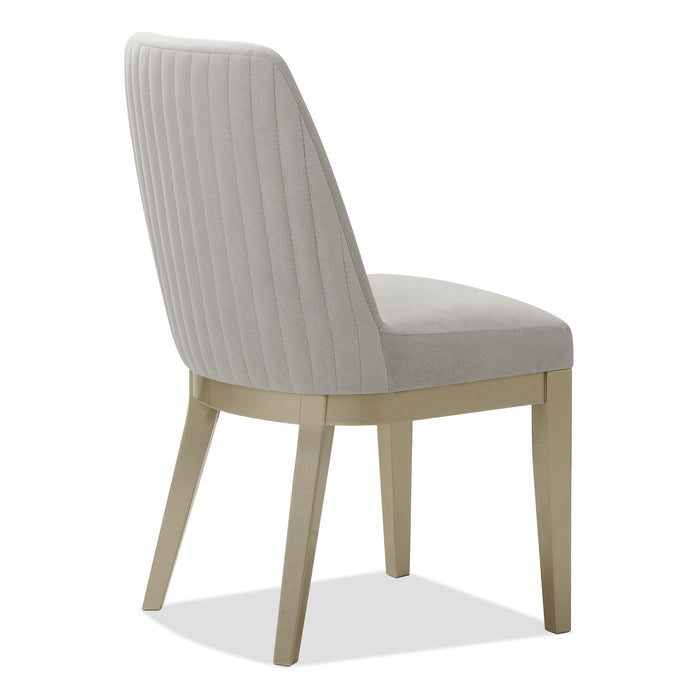 Comedor 4 Puestos Marcus Velvet Siena Avellana, Champaña