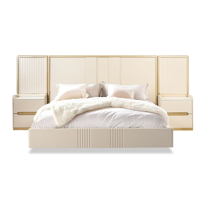 Cama Queen Bilbao Greige, Champaña