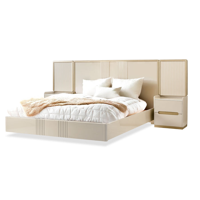 Cama Queen Bilbao Greige, Champaña