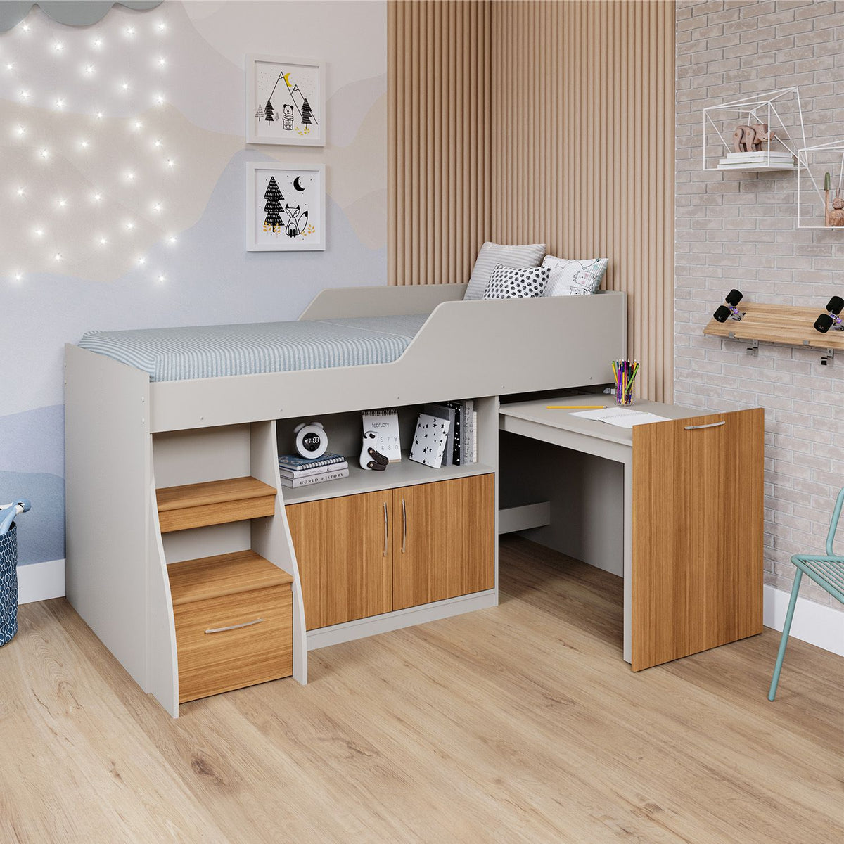 Cama Multifuncional Yara Off White, Natural