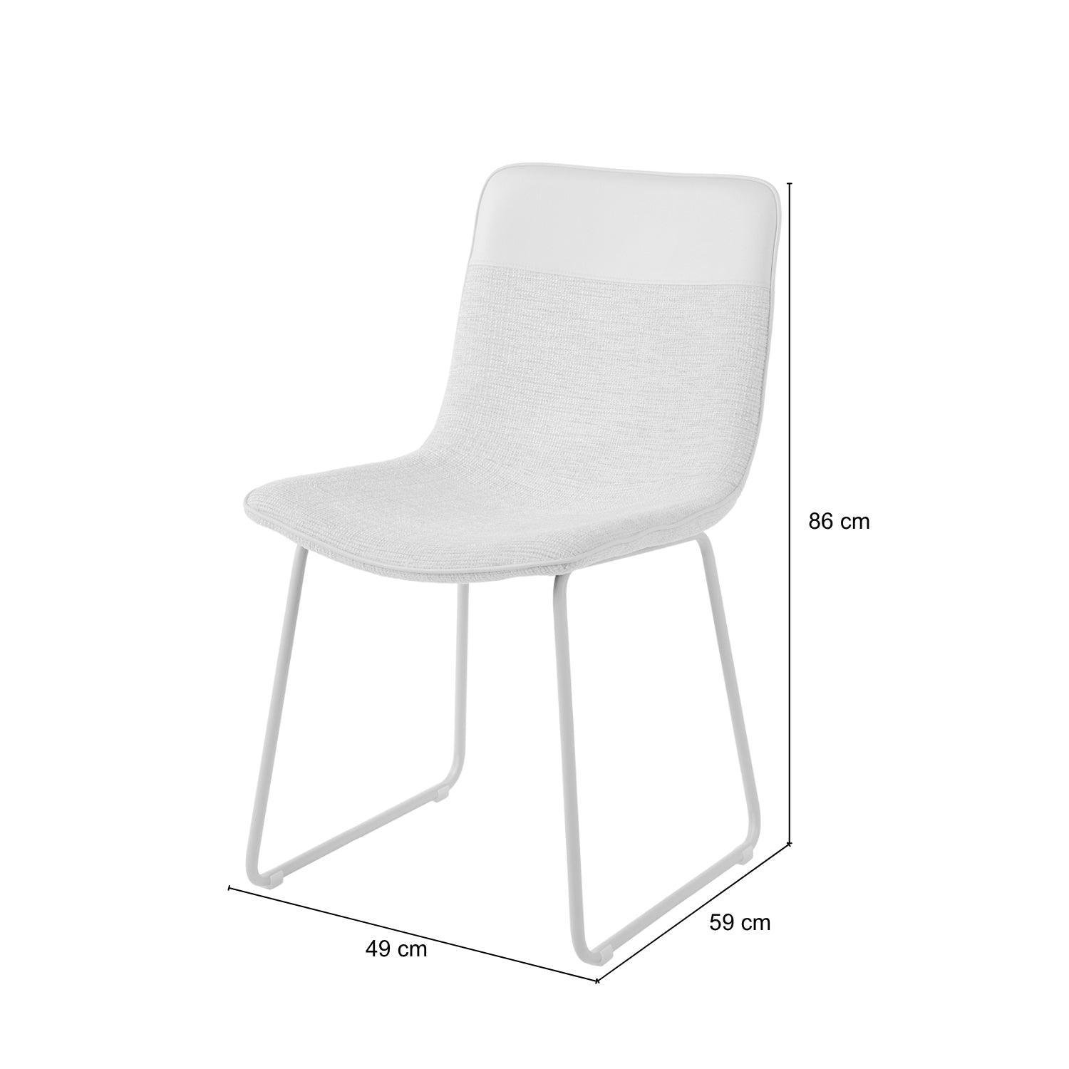 2 Sillas de Comedor Elsa Gris