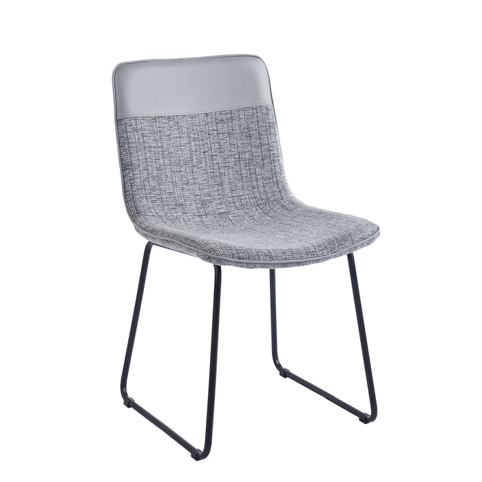 Silla Comedor Elsa Gris, Negro Setx2