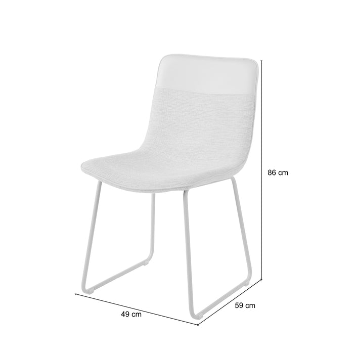 Silla Comedor Elsa Gris, Negro Setx2