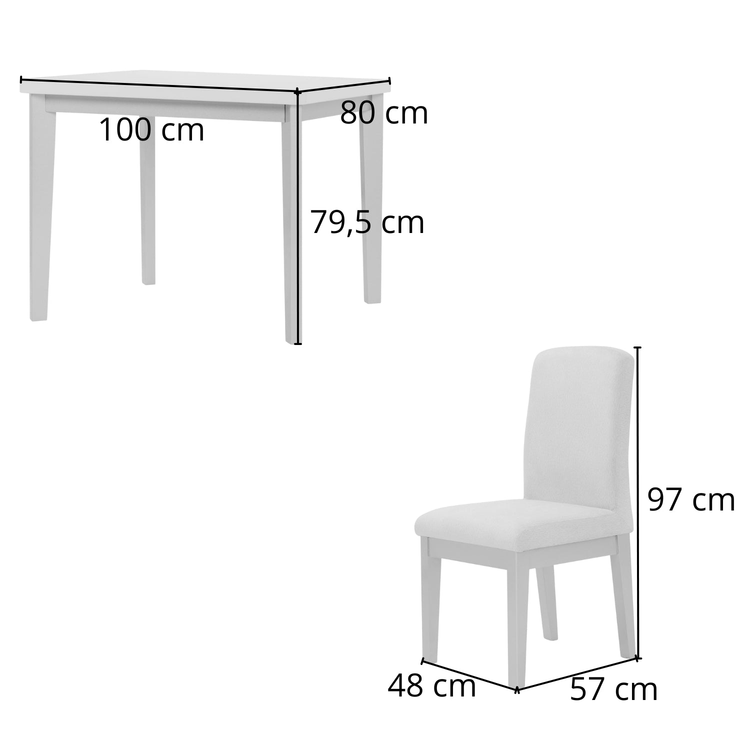 Comedor 4 Puestos Milu Velvet Suprema Sand, Champaña