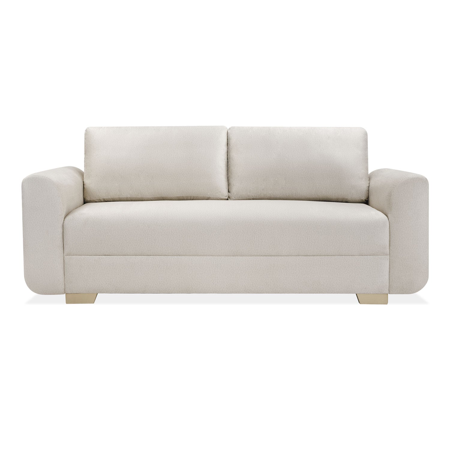 Sofa 3 Puestos Milu Velvet Suprema Sand, Champaña