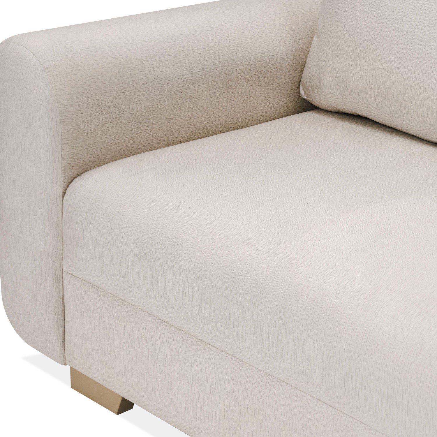 Sofa 3 Puestos Milu Velvet Suprema Sand, Champaña