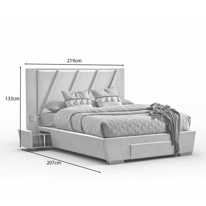 Cama Queen Kenni Perla, Champaña