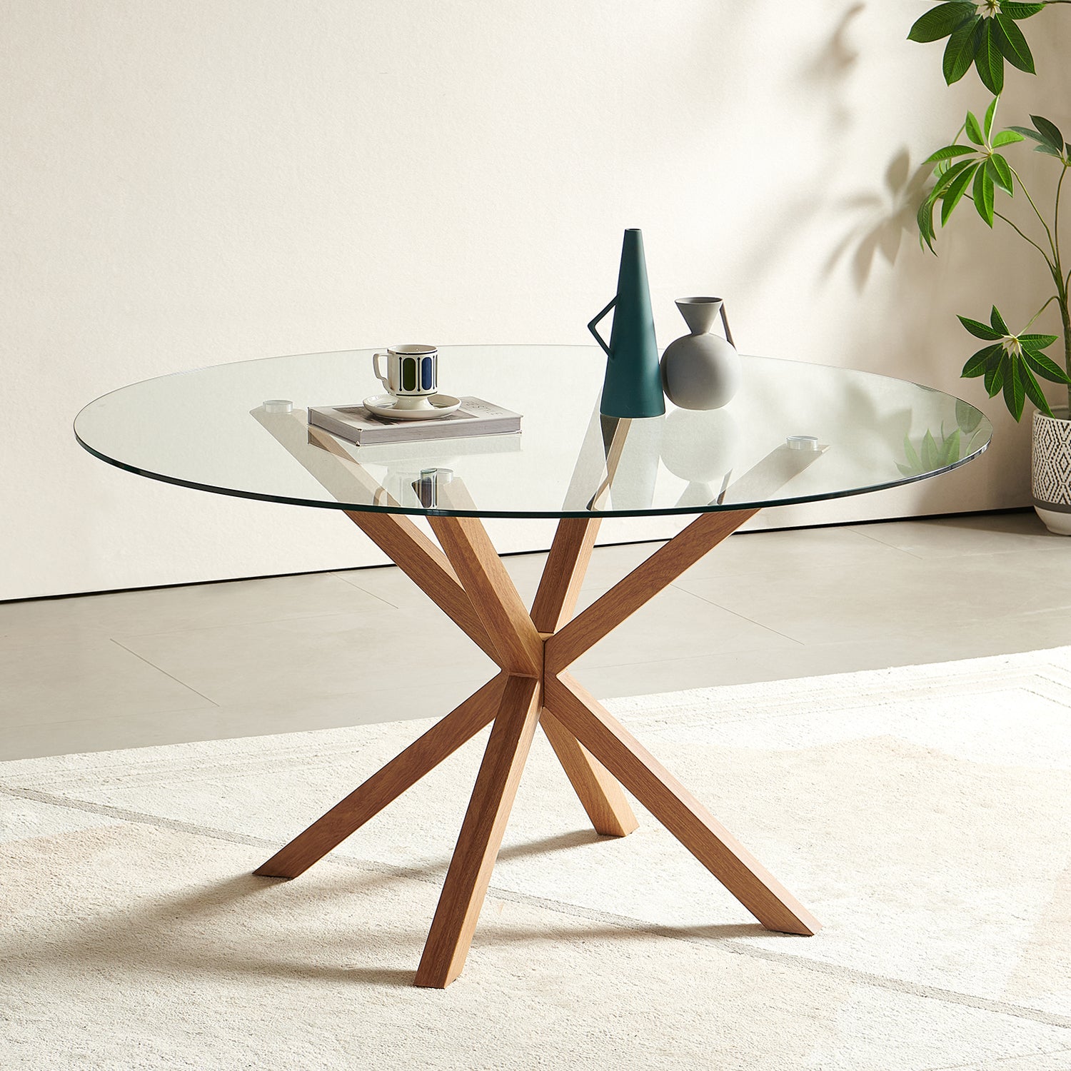 Comedor 6 Puestos Dousty Verde, Natural