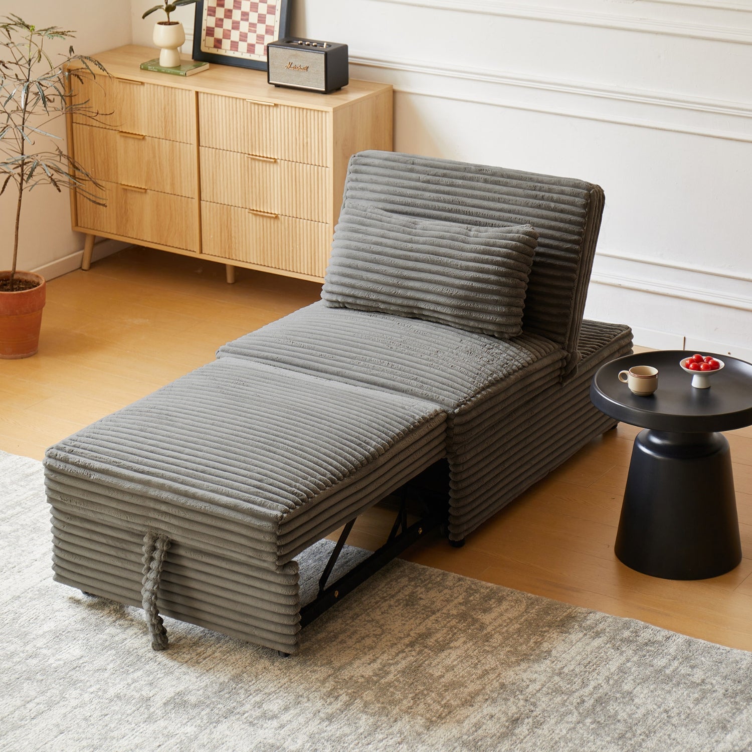 Sofá Cama Sherissa Velvet Gris