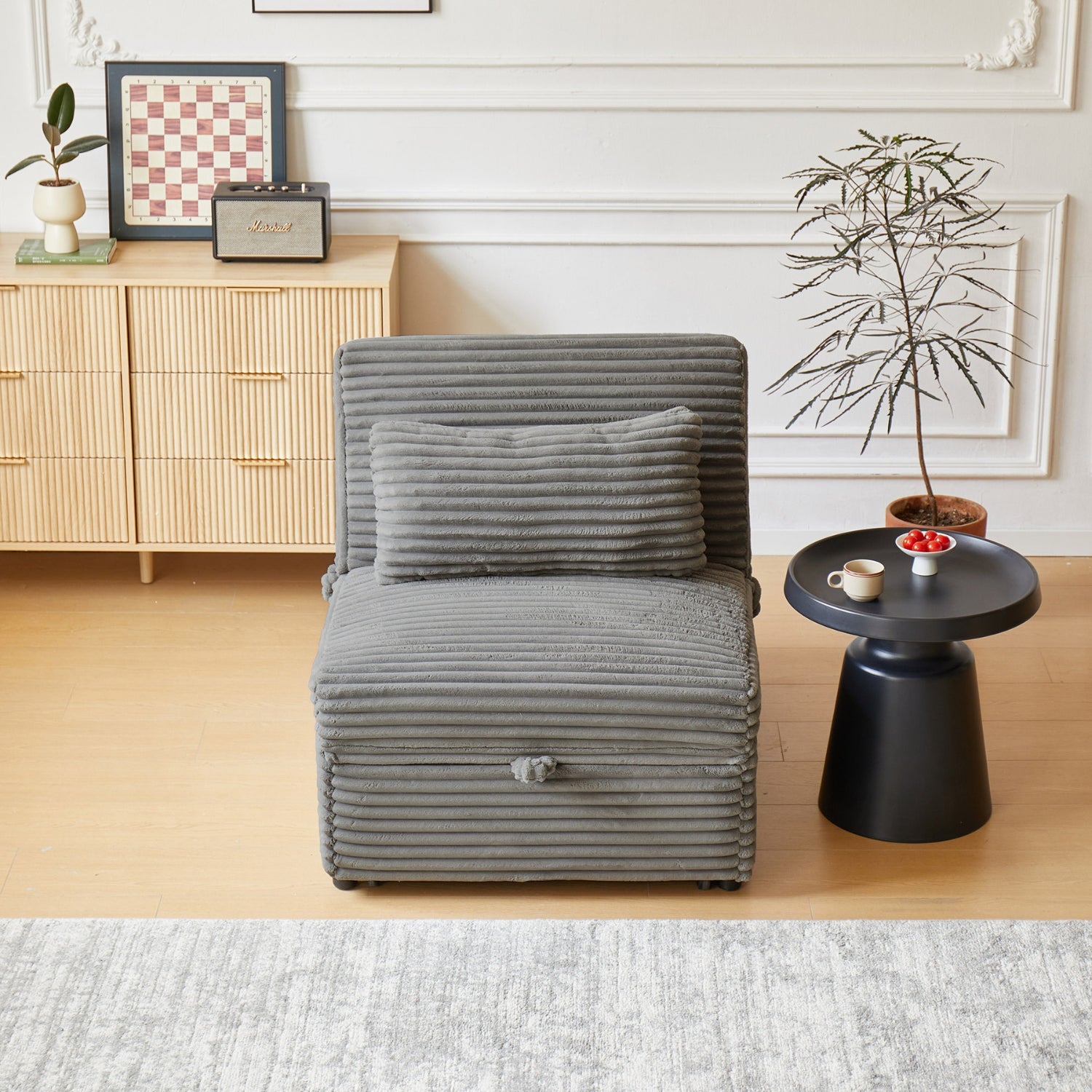 Sofá Cama Sherissa Velvet Gris