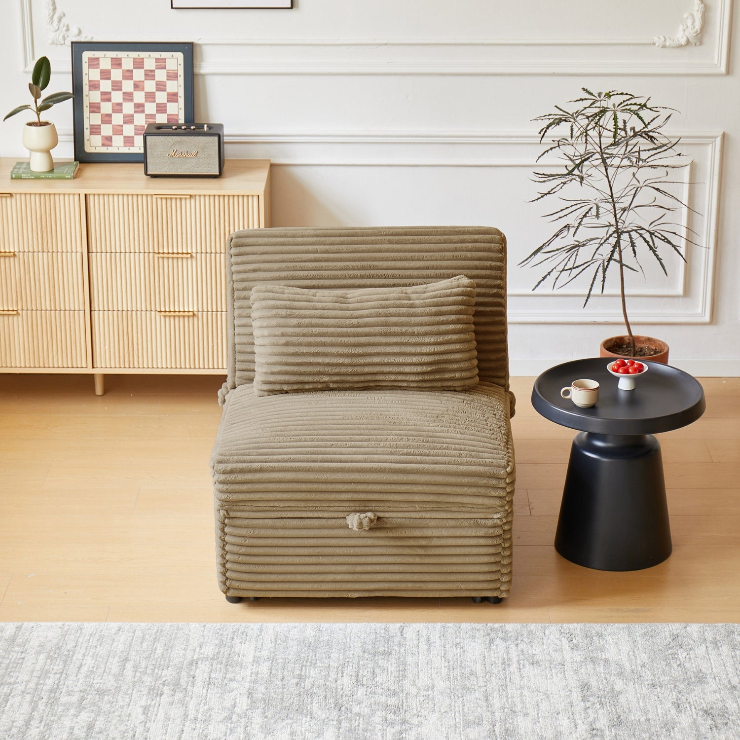 Sofá Cama Sherissa Velvet Beige