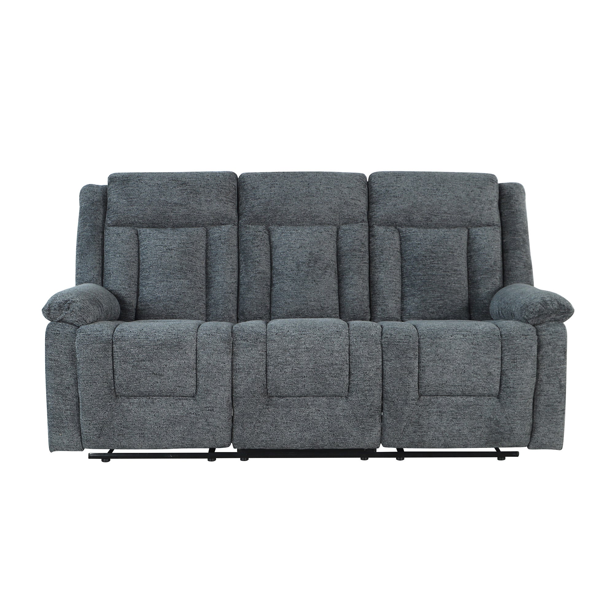 Sofá Reclinable Isabel Velvet Gris Oscuro