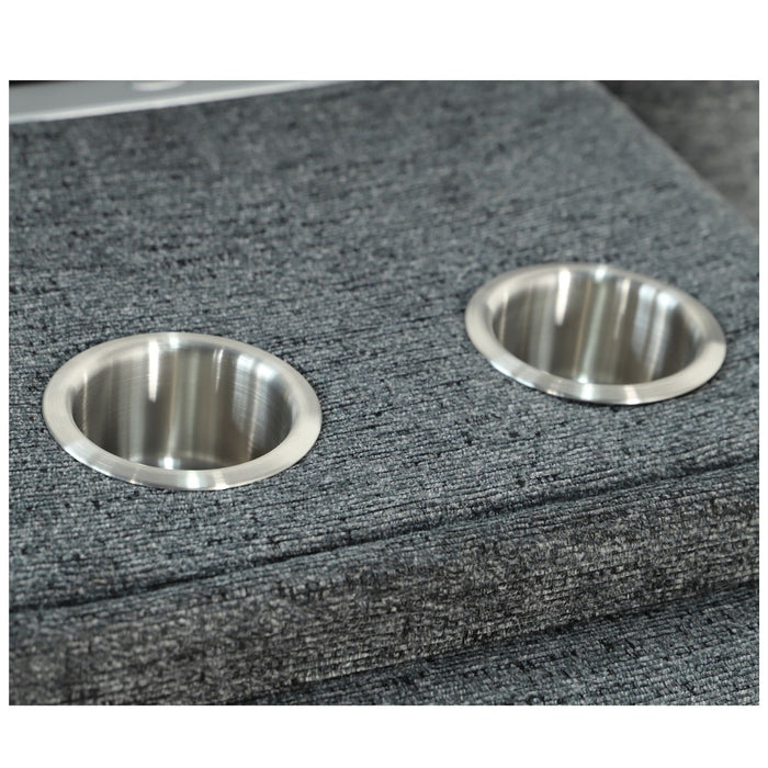 Sofá Reclinable Isabel Velvet Gris Oscuro