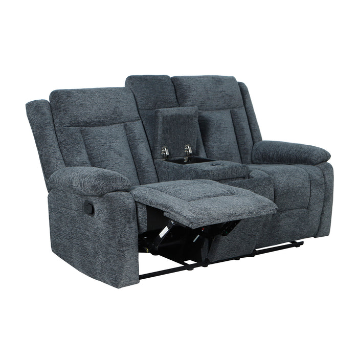 Sofá Reclinable 2 Puestos Isabel Velvet Gris Oscuro